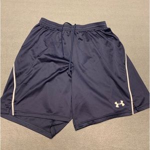 Under armour athletic shorts men’s small blue polyester basketball